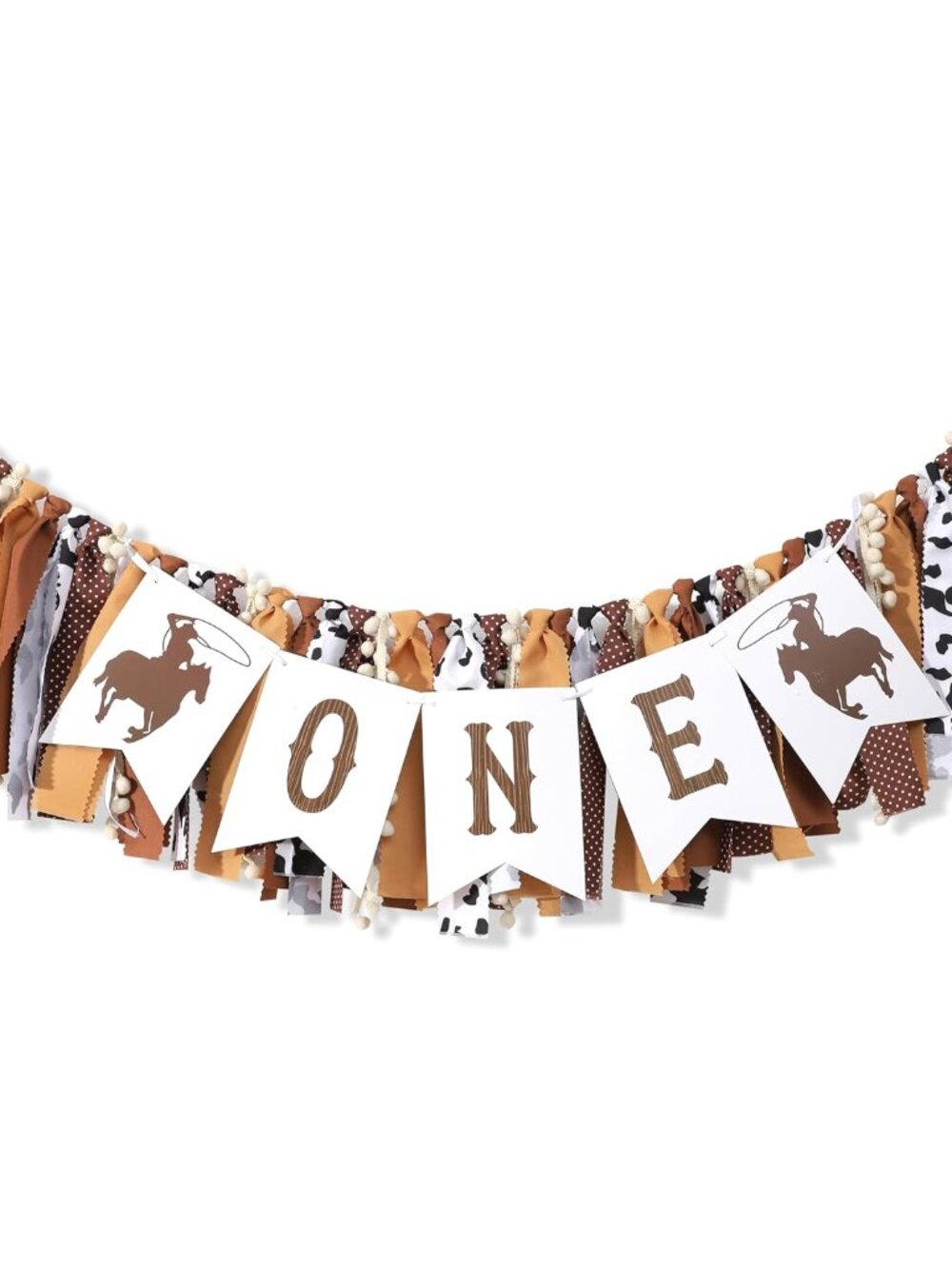 My First Rodeo High Chair Banner - Cowboy One Birthday Party Decorations